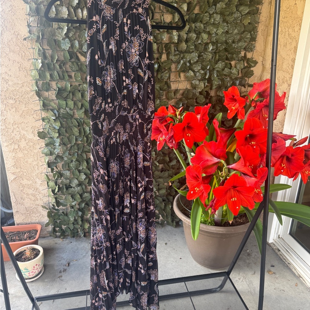 Vici Black Halter Maxi Dress for Night Out